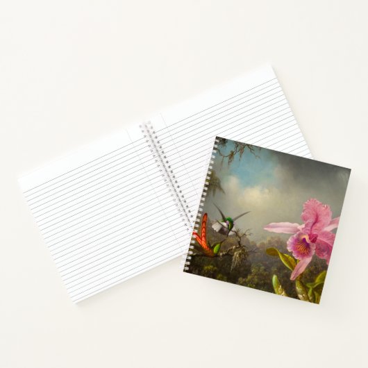 Carnet Orchidée avec deux colibris Heade (Intérieur)