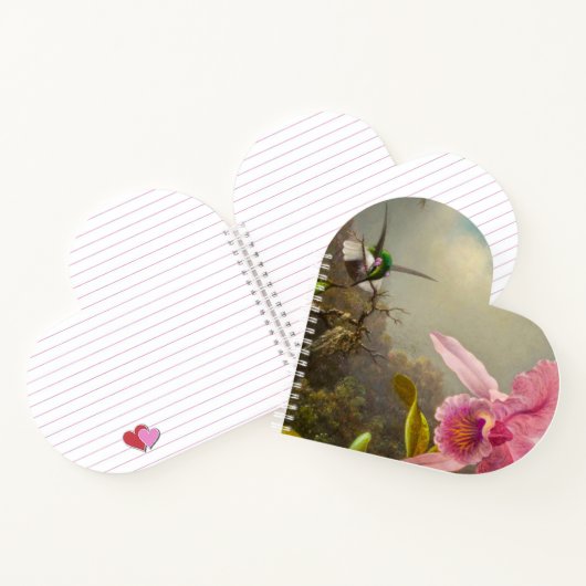 Carnet Orchidée avec deux colibris Heade (Intérieur)