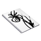 Carnet Orchidée Blanc : Abstrait blanc et noir (Côté Droit)