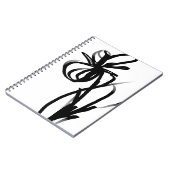 Carnet Orchidée Blanc : Abstrait blanc et noir (Côté gauche)