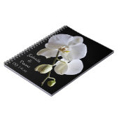 Carnet Orchidée blanche sur Mariage noir (Côté gauche)