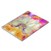 Carnet Orchidée de feu rose, fleurs d'aquarelle surréalis (Côté gauche)