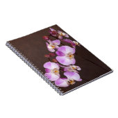 Carnet Orchidée Fleur Diagonale Violet Blanc Gros plan Ph (Côté Droit)