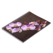 Carnet Orchidée Fleur Diagonale Violet Blanc Gros plan Ph (Côté gauche)