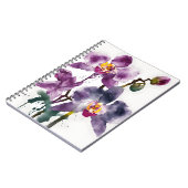 Carnet Orchidée - Fleurs aquarelle (Côté gauche)