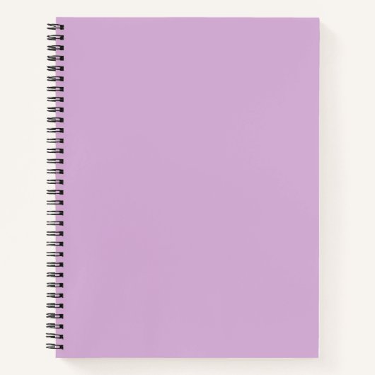Carnet Orchidée molle couleur solide pastel violet lilas (Devant)