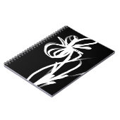 Carnet Orchidée Noir : Abstrait noir et blanc (Côté gauche)