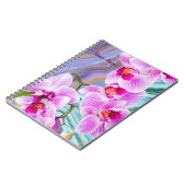 Carnet Orchidée rose Fleur de marbre pourpre Personnalisé (Côté gauche)