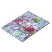 Carnet Orchidée rose violet aquarelle florale (Côté gauche)