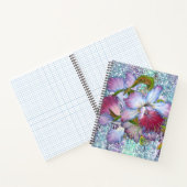 Carnet Orchidée rose violet aquarelle florale (Intérieur)