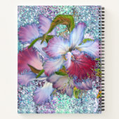 Carnet Orchidée rose violet aquarelle florale (Dos)