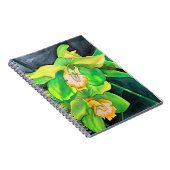 Carnet Orchidée verte aquarelle (Côté Droit)