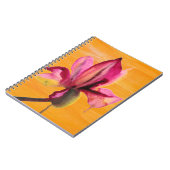 Carnet Orchidée violette couleur orange pop art fleur (Côté gauche)