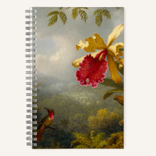 Carnet Orchidées et colibri Heade