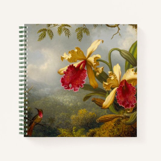Carnet Orchidées et colibri Heade (Devant)