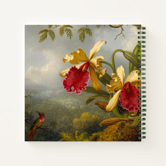 Carnet Orchidées et colibri Heade (Dos)