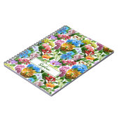 Carnet Orchidées Motif Floral Nom du monogramme (Côté gauche)