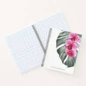 Carnet Orchidées Rose Chaud Tropical Fleurs Aquarelle (Intérieur)