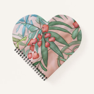 Carnet Ordinateur portable à fleurs spirales