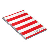 Carnet Ordinateur portable à rayures rouges et blanches p (Côté Droit)