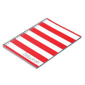 Carnet Ordinateur portable à rayures rouges et blanches p (Côté gauche)