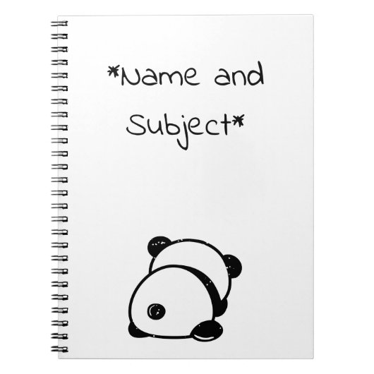 Carnet Ordinateur portable anti-Panda Bear (Devant)