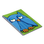 Carnet Ordinateur portable Aqua Owl green 2 (Côté Droit)