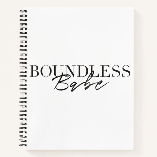 Carnet Ordinateur portable Babe sans limites (Devant)