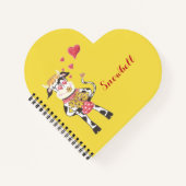 Carnet Ordinateur portable Coeur Personnalisé De Vache Sp (Devant)