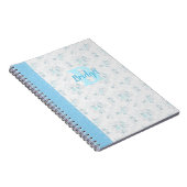 Carnet Ordinateur portable Cute Blue Floral Design (Côté Droit)