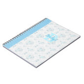 Carnet Ordinateur portable Cute Blue Floral Design (Côté gauche)