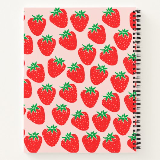 Carnet Ordinateur portable Cute Strawberries (Dos)