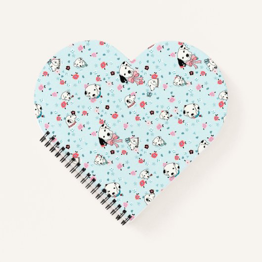 Carnet Ordinateur portable Dalmatien Puppy Floral (Devant)