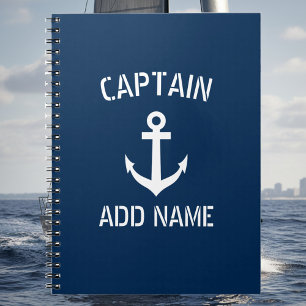 Carnet Ordinateur portable d'ancre nautique pour capitain
