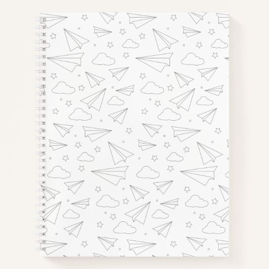 Carnet Ordinateur portable d'avion papier (Devant)