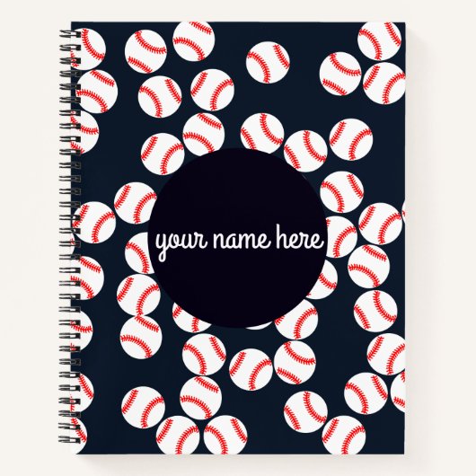 Carnet Ordinateur portable de baseball personnalisé (Devant)