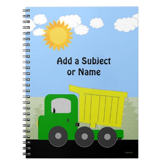 Carnet Ordinateur portable de camion de vidange (Devant)