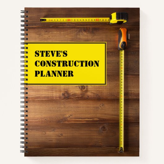 Carnet Ordinateur portable de construction personnalisé (Devant)