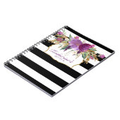 Carnet Ordinateur portable de fleurs d'aquarelle violette (Côté gauche)