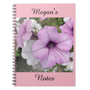 Carnet Ordinateur portable de fleurs de pétunia personna