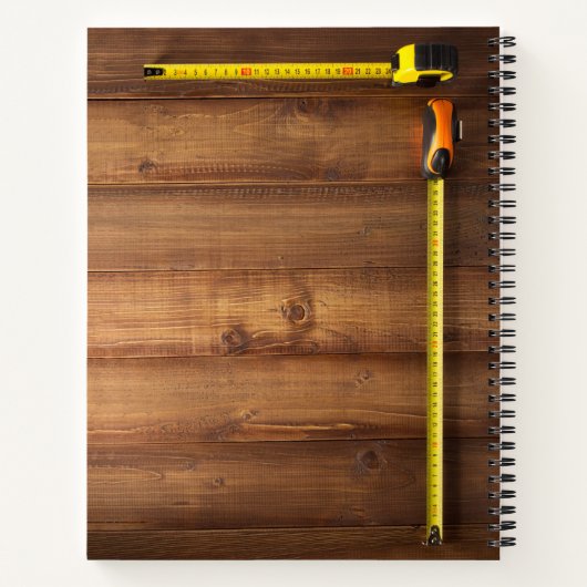 Carnet Ordinateur portable de menuiserie personnalisé (Dos)