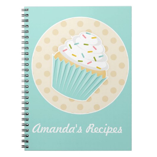 Carnet Ordinateur portable de recette de gâteau saupoudré (Devant)