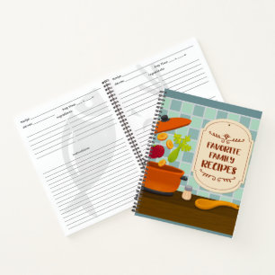 Carnet Ordinateur portable de recettes de famille favorit