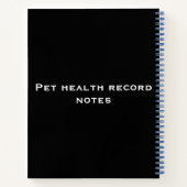 Carnet Ordinateur portable de santé pour animaux (Dos)