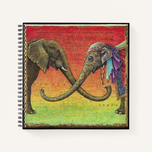 Carnet Ordinateur portable Elephant Love : Xénophile (Devant)