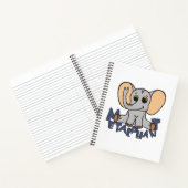 Carnet Ordinateur portable en spirale d'éléphant métalliq (Intérieur)
