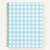 Carnet Ordinateur portable En vichy bleu clair (Devant)