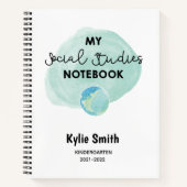 Carnet Ordinateur portable étudiant en études sociales pe (Devant)