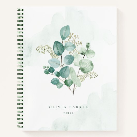 Carnet Ordinateur portable Eucalyptus couleur simple (Devant)