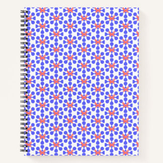 Carnet Ordinateur portable floral à spirale